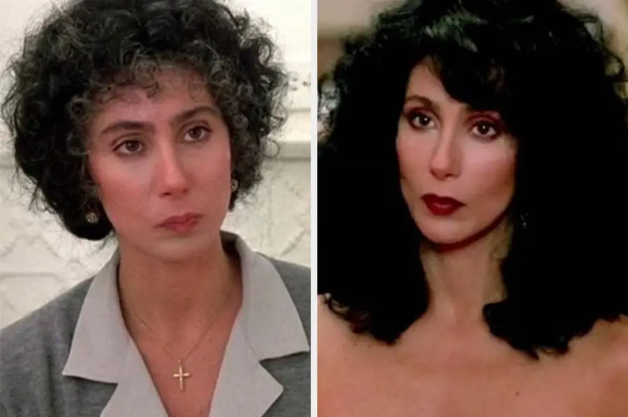 Loretta's before and after makeover in Moonstruck