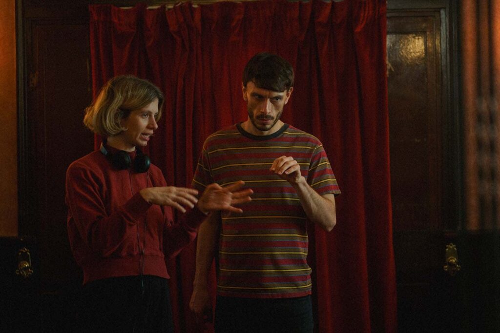 BAFTAS: Weronika Tofilska & Richard Gadd on the set of Netflix's Baby Reindeer. Image Courtesy of Netflix - Filmotomy