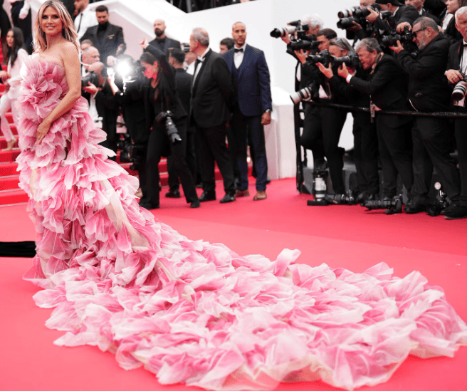 Heidi Klum wearing Elie Saab Haute Couture at Cannes 2025 - Filmotomy
