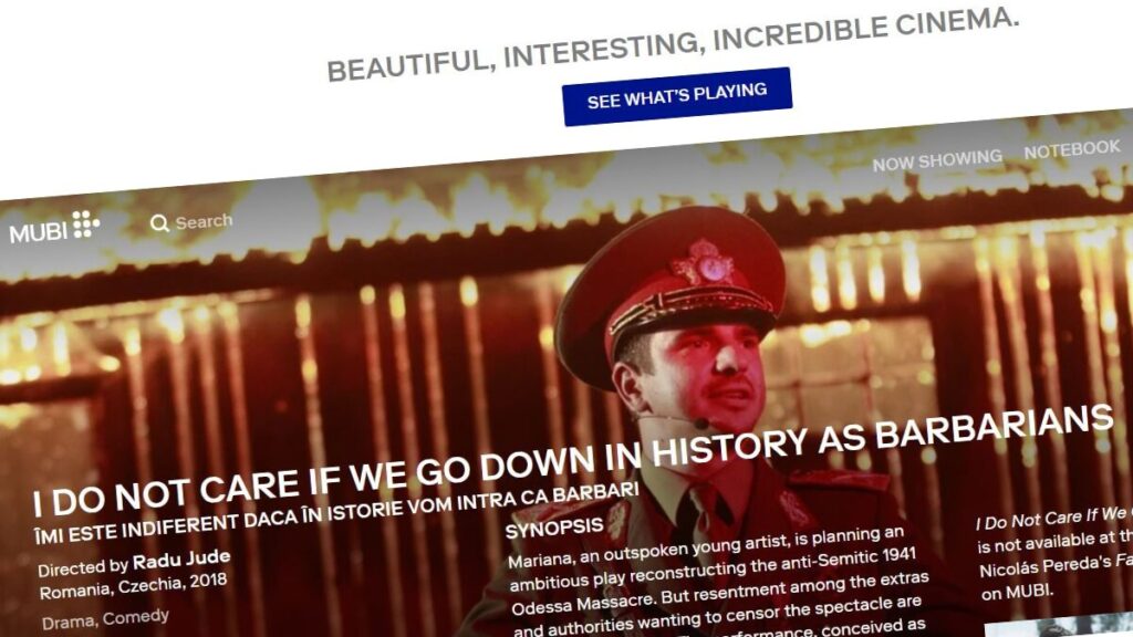 I Do Not Care If We Go Down in History as Barbarians MUBI Filmotomy