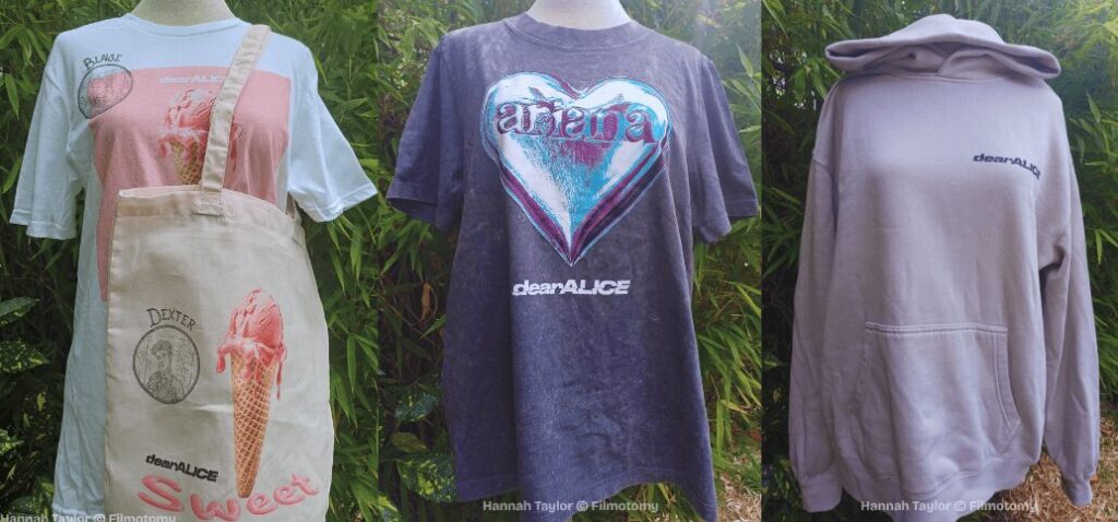 dearALICE Sweet T-Shirt & Tote Bag/ Ariana T-Shirt/ dearALICE Hoodie - Filmotomy