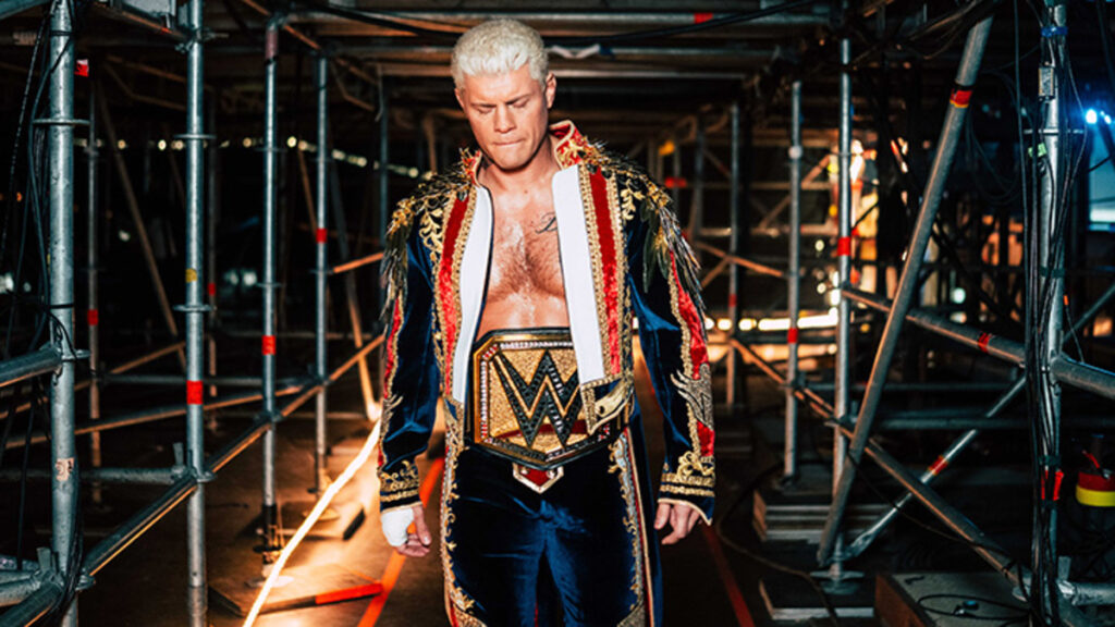 WWE Unreal Documentary - Cody Rhodes backstage with the title belt - Filmotomy