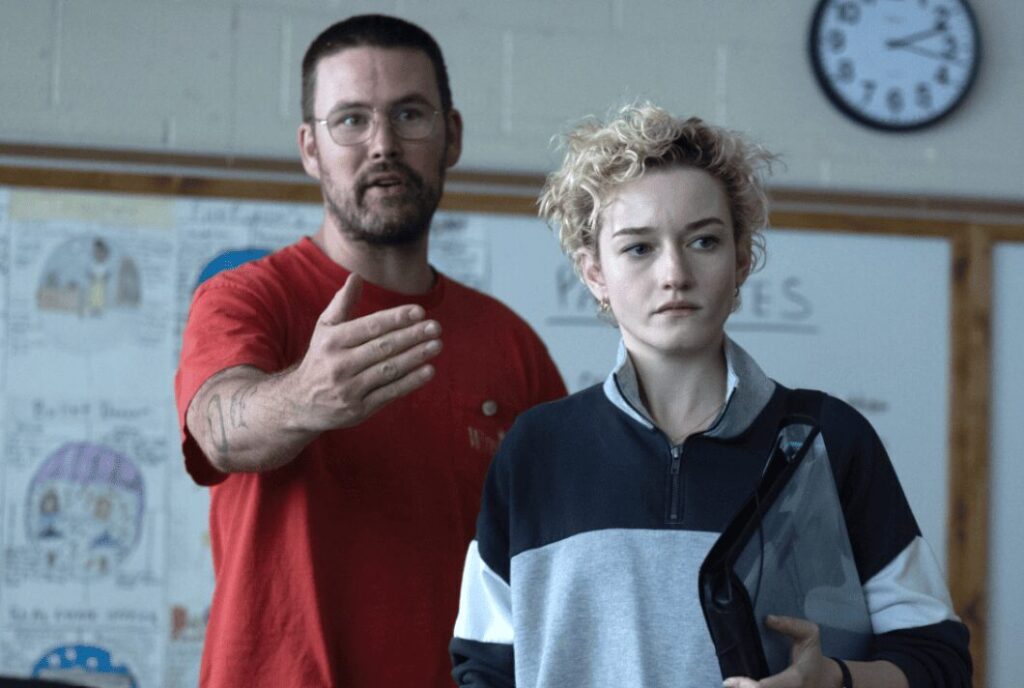 Zach Cregger directs Julia Garner in a classroom scene - Filmotomy