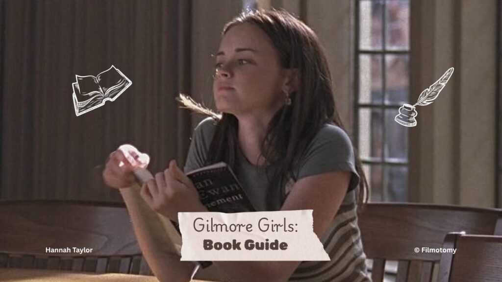 Gilmore Girls Book Guide/Reading Challenge - Rory Gilmore Studies in a library - Filmotomy